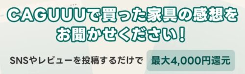 カグー レビュー投稿キャンペーン