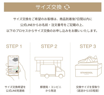 STANDOOL(スタンドゥール) サイズ交換キャンペーン