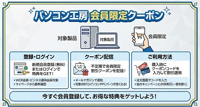 パソコン工房 会員限定クーポン